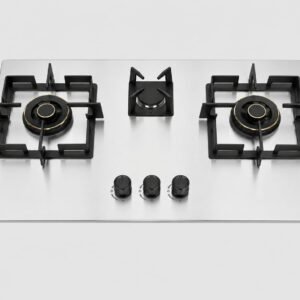 Nix 31-Inch Brushed Steel 3-Burner Built-In Cooktop