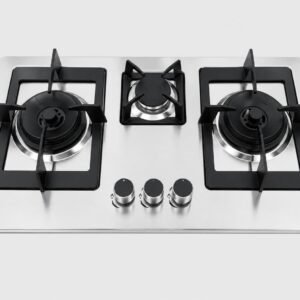 Nix 28” Compact Steel Gas Hob | 3 Degi Burners