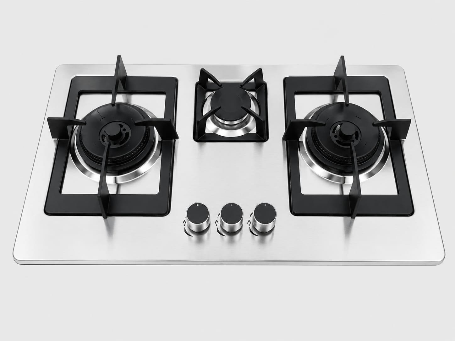 Nix 28” Compact Steel Gas Hob | 3 Degi Burners