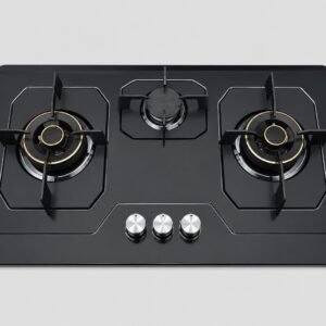 30" Glass Gas Hob | 3 Brass Burners & Heavy Grates